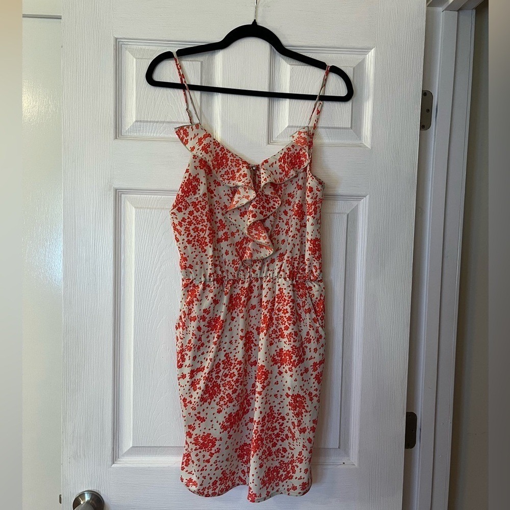 miami Cami Dress Coral Cream Spaghetti Straps Feminine Summer Sundress USA